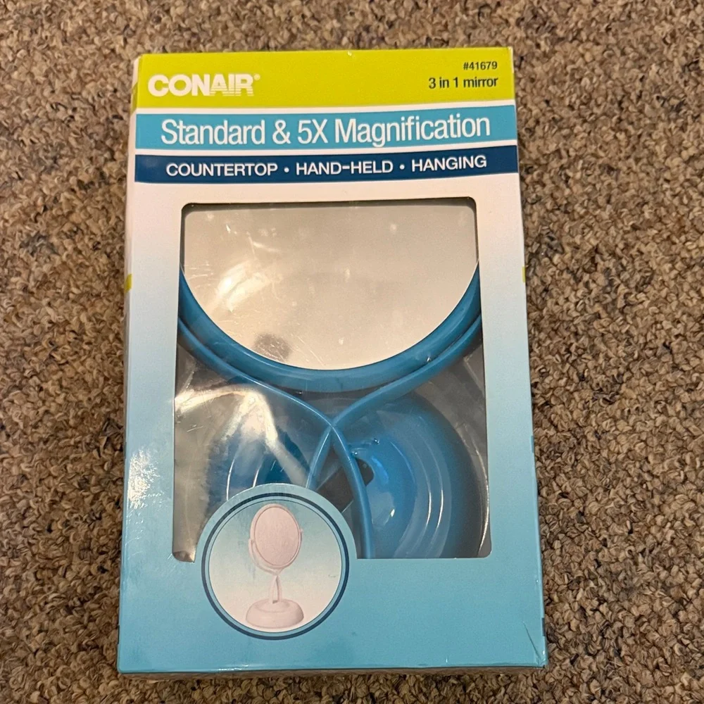 Conair Blue Vanity Mirror with Standard & 5X Magnification